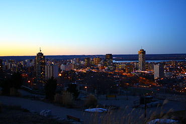 A cold night at Sam Lawrence Park in Hamilton, Ontario
