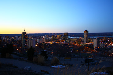 A cold night at Sam Lawrence Park in Hamilton, Ontario